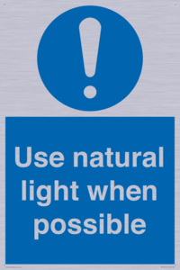 Use natural light when possible